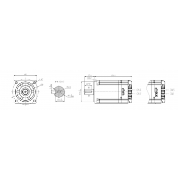 Zintegrowany serwo motor 80SEI47530  750W  48V 3000rpm  CANopen